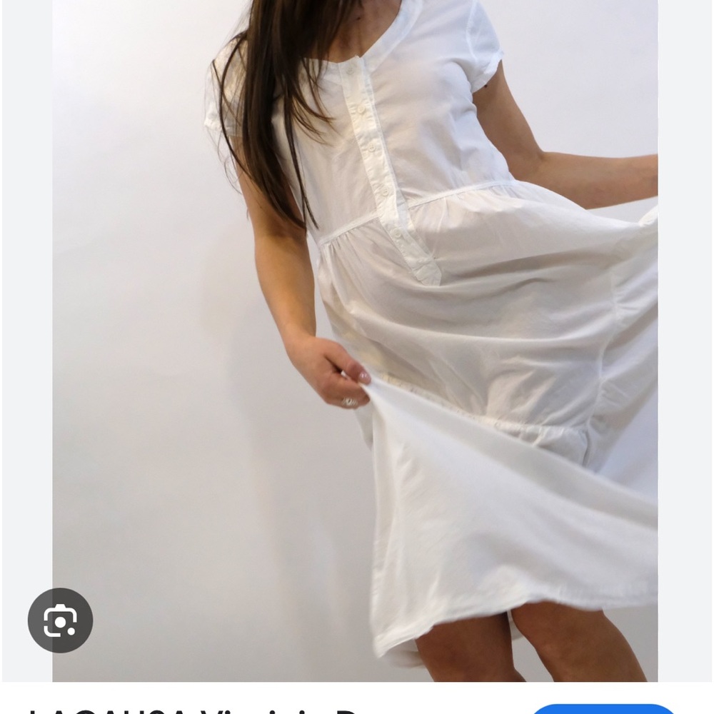 LaCausa white dress with buttons size small